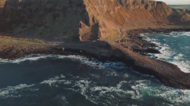 İrlanda rocky dağlarının güzel manzara havadan görünümü