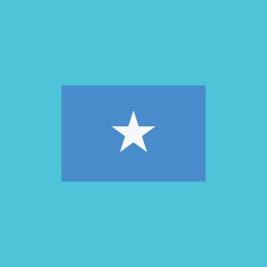 Somali bayrak simgesi düz tasarım. Bağımsızlık günü ya da ulusal gün tatil kavramı.
