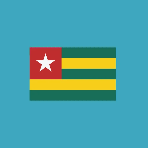 Togo Icono Bandera Diseño Plano Día Independencia Concepto Día Fiesta — Vector de stock