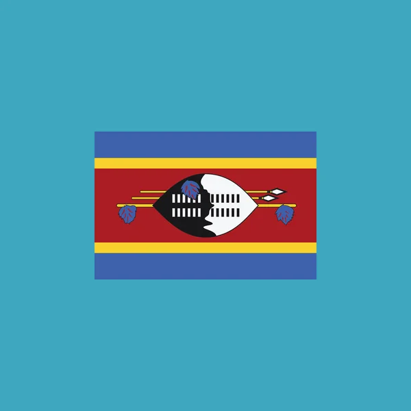 Swaziland Flaggikonen Platt Design Självständighetsdagen Eller National Dag Semester Konceptet — Stock vektor