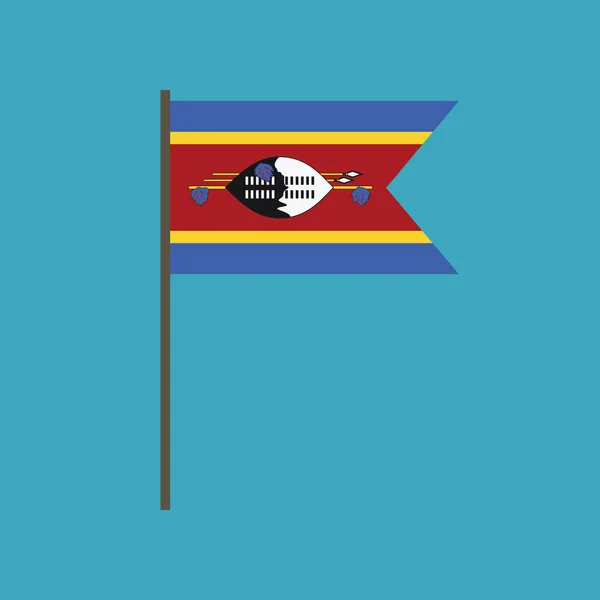 Swaziland Vlagpictogram Platte Ontwerp Independence Day Nationale Dag Concept Vakantie — Stockvector