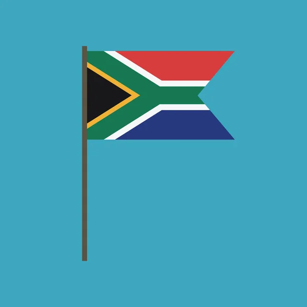Icono Bandera Sudáfrica Diseño Plano Día Independencia Concepto Día Fiesta — Vector de stock