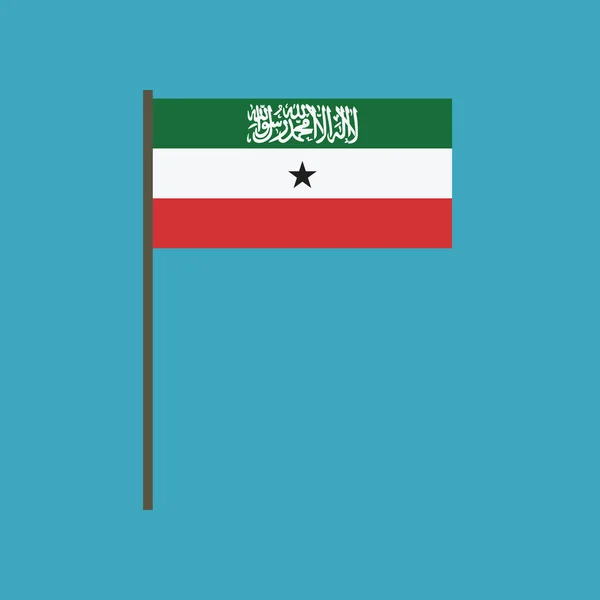 Somaliland Icono Bandera Diseño Plano Día Independencia Concepto Día Fiesta — Archivo Imágenes Vectoriales