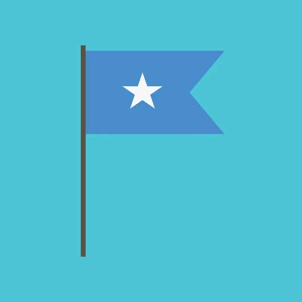 Ícone Bandeira Somália Design Plano Dia Independência Conceito Feriado Nacional — Vetor de Stock