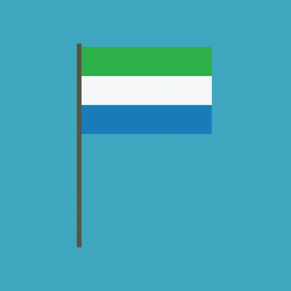 Sierra Leone Vlagpictogram Platte Ontwerp Independence Day Nationale Dag Concept — Stockvector