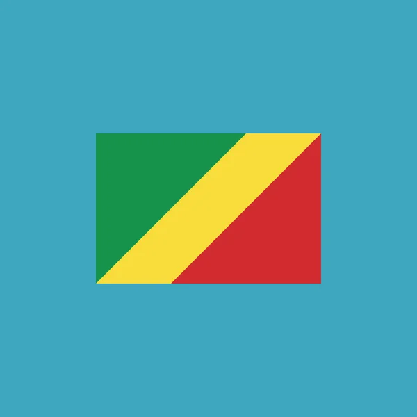 Republika Kongo Vlaječka Plochý Design Den Nezávislosti Nebo Národní Den — Stockový vektor
