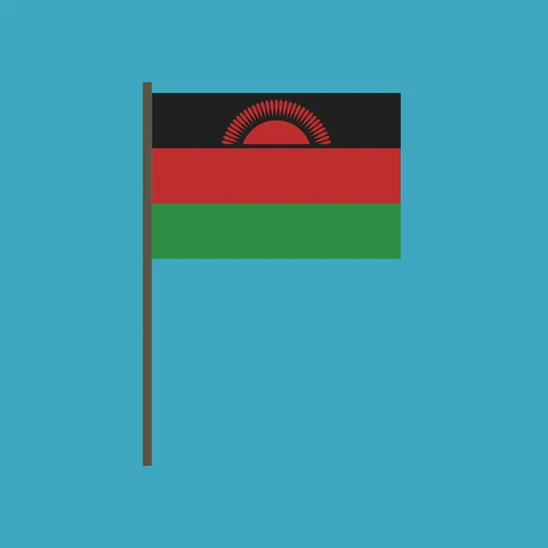 Ícone Bandeira Malawi Design Plano Dia Independência Conceito Feriado Nacional —  Vetores de Stock