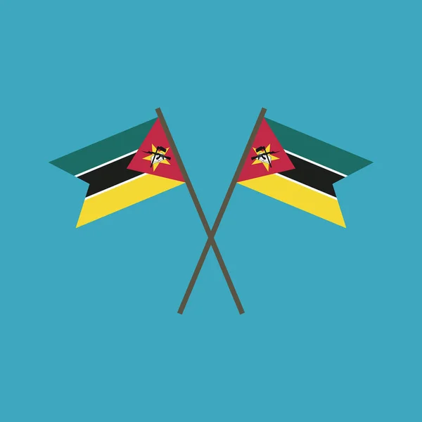 Moçambique Flaggikonen Platt Design Självständighetsdagen Eller National Dag Semester Konceptet — Stock vektor