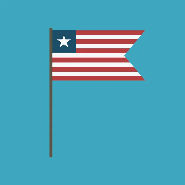 Liberia Vlagpictogram Platte Ontwerp Independence Day Nationale Dag Concept Vakantie — Stockvector