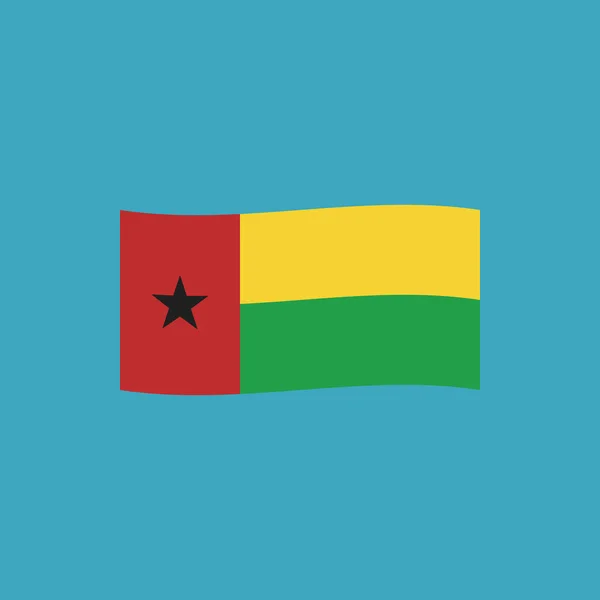 几内亚比绍国旗图标在平面设计 独立日或国庆节假期概念 — 图库矢量图片