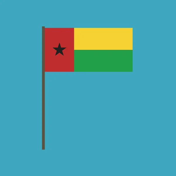 几内亚比绍国旗图标在平面设计 独立日或国庆节假期概念 — 图库矢量图片