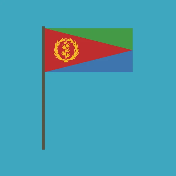 Eritrea Flaggikonen Platt Design Självständighetsdagen Eller National Dag Semester Konceptet — Stock vektor