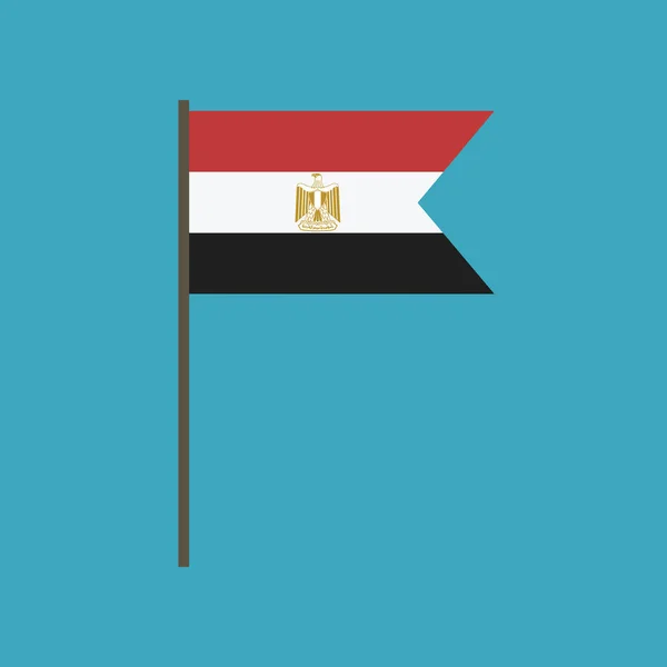 Ícone Bandeira Egito Design Plano Dia Independência Conceito Feriado Nacional — Vetor de Stock