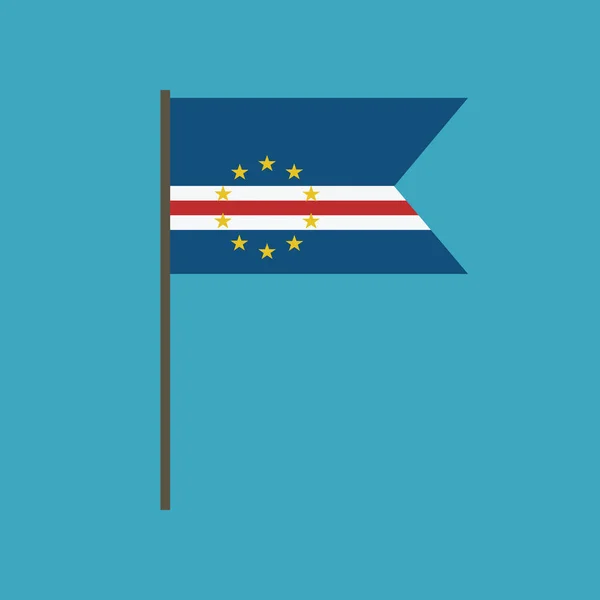 Kaapverdië Vlagpictogram Platte Ontwerp Independence Day Nationale Dag Concept Vakantie — Stockvector