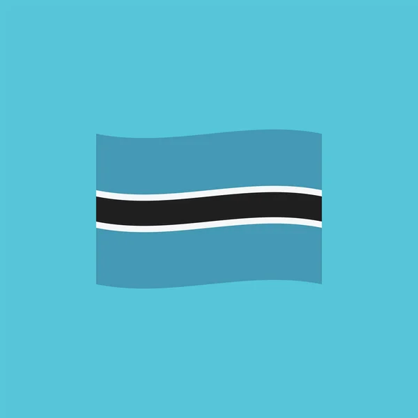 Icône Drapeau Botswana Design Plat Fête Indépendance Concept Fête Nationale — Image vectorielle