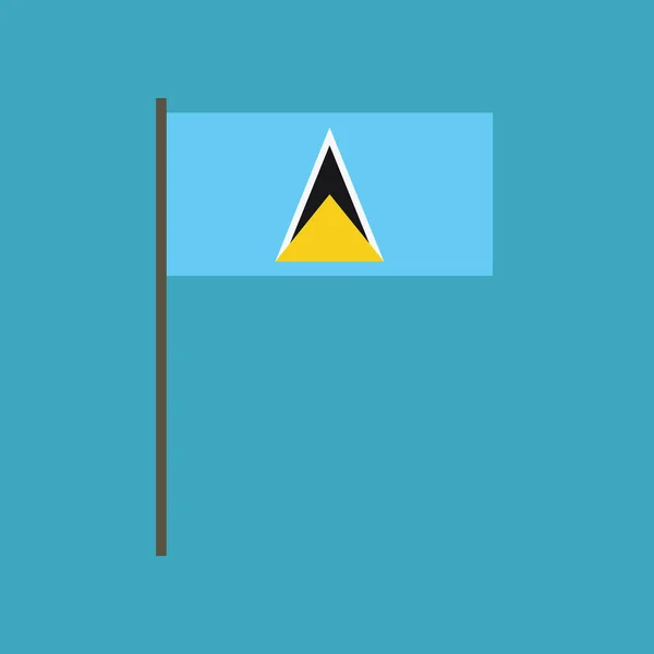 Saint Lucia Vlagpictogram Platte Ontwerp Independence Day Nationale Dag Concept — Stockvector