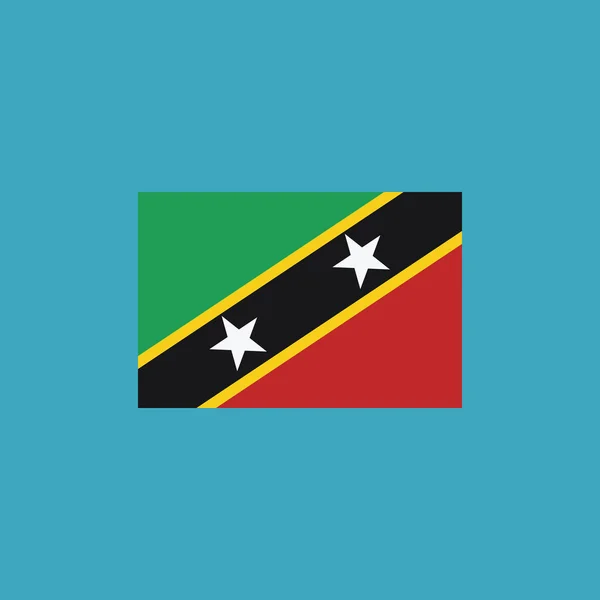 Saint Kitts Und Nevis Flaggensymbol Flachem Design Unabhängigkeitstag Oder Nationalfeiertag — Stockvektor