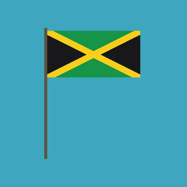 Jamaica Flag Icon Flat Design Independence Day National Day Holiday — Stock Vector