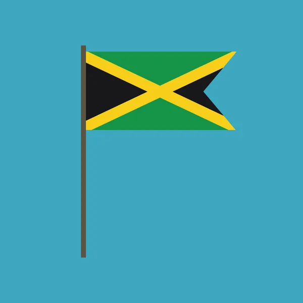 Jamaica Flaggikonen Platt Design Självständighetsdagen Eller National Dag Semester Konceptet — Stock vektor