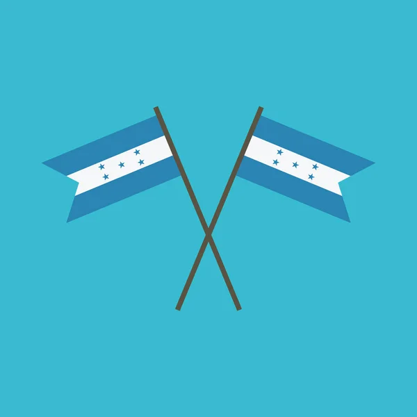 Honduras Flaggensymbol Flachem Design Unabhängigkeitstag Oder Nationalfeiertag Konzept — Stockvektor