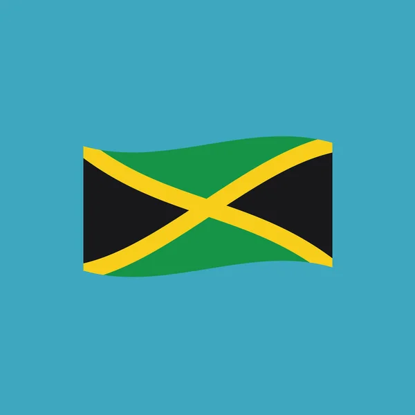 Jamaica Flag Icon Flat Design Independence Day National Day Holiday — Stock Vector