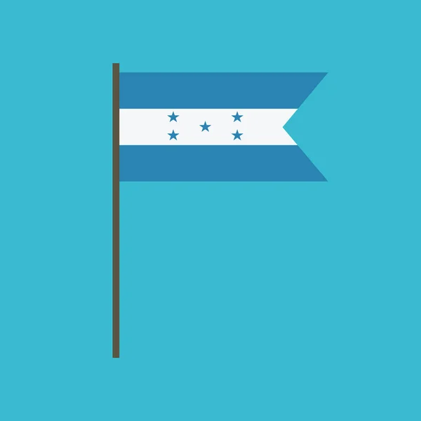 洪都拉斯国旗图标在平面设计 独立日或国庆节假期概念 — 图库矢量图片