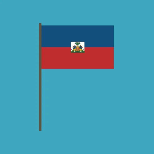 Haiti Flag Ikone Flachem Design Unabhängigkeitstag Oder Nationalfeiertag Konzept — Stockvektor