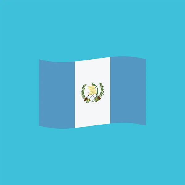 Bandera Guatemala Icono Diseño Plano Día Independencia Concepto Día Fiesta — Archivo Imágenes Vectoriales