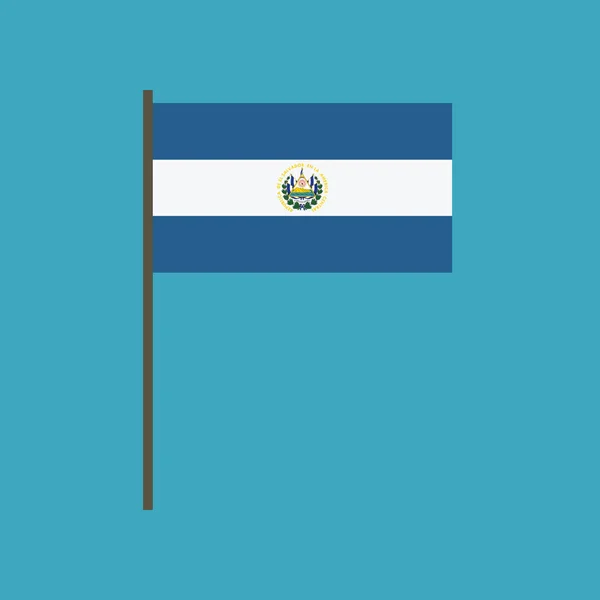 Salvador Icono Bandera Diseño Plano Día Independencia Concepto Día Fiesta — Archivo Imágenes Vectoriales