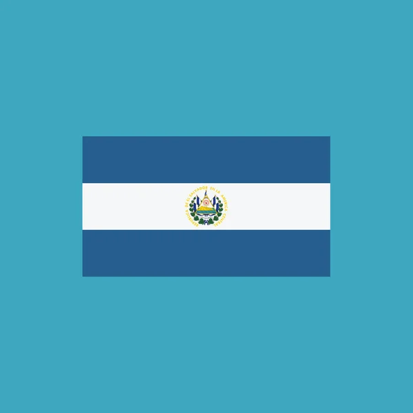 Salvador Zászló Ikonra Lapos Design Függetlenség Napja Vagy Nemzeti Nap — Stock Vector