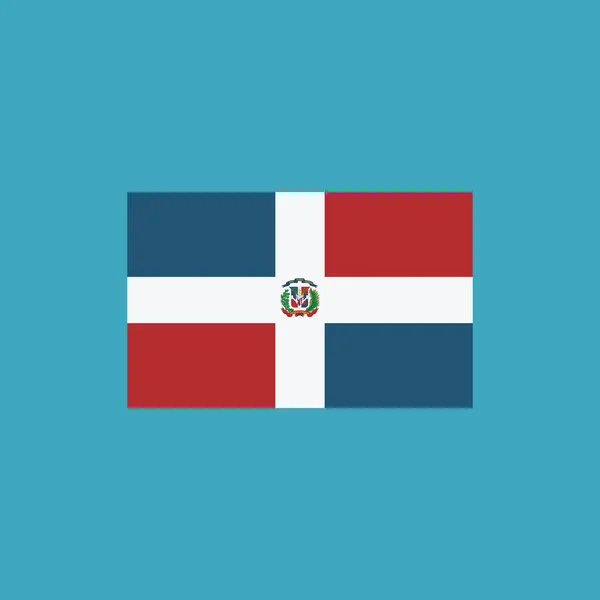 Ícone Bandeira República Dominicana Design Plano Dia Independência Conceito Feriado —  Vetores de Stock