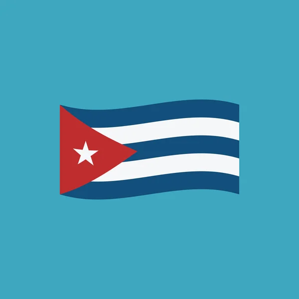 Ícone Bandeira Cuba Design Plano Dia Independência Conceito Feriado Nacional —  Vetores de Stock