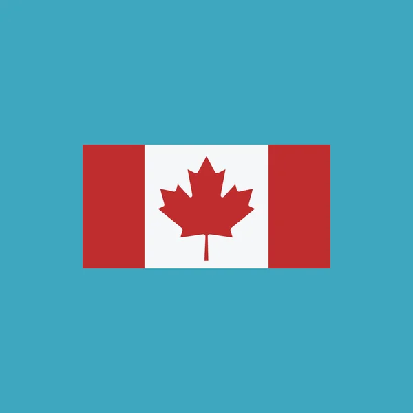 Bandera Canadá Icono Diseño Plano Día Independencia Concepto Día Fiesta — Vector de stock
