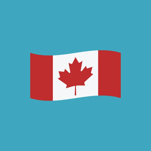 Ikone Der Kanadischen Flagge Flachem Design Unabhängigkeitstag Oder Nationalfeiertag Konzept — Stockvektor