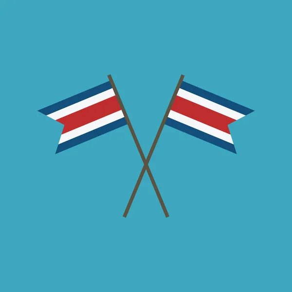 Costa Rica Flaggikonen Platt Design Självständighetsdagen Eller National Dag Semester — Stock vektor