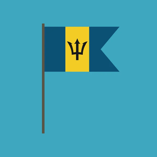 Flagge Von Barbados Flachem Design Unabhängigkeitstag Oder Nationalfeiertag Konzept — Stockvektor