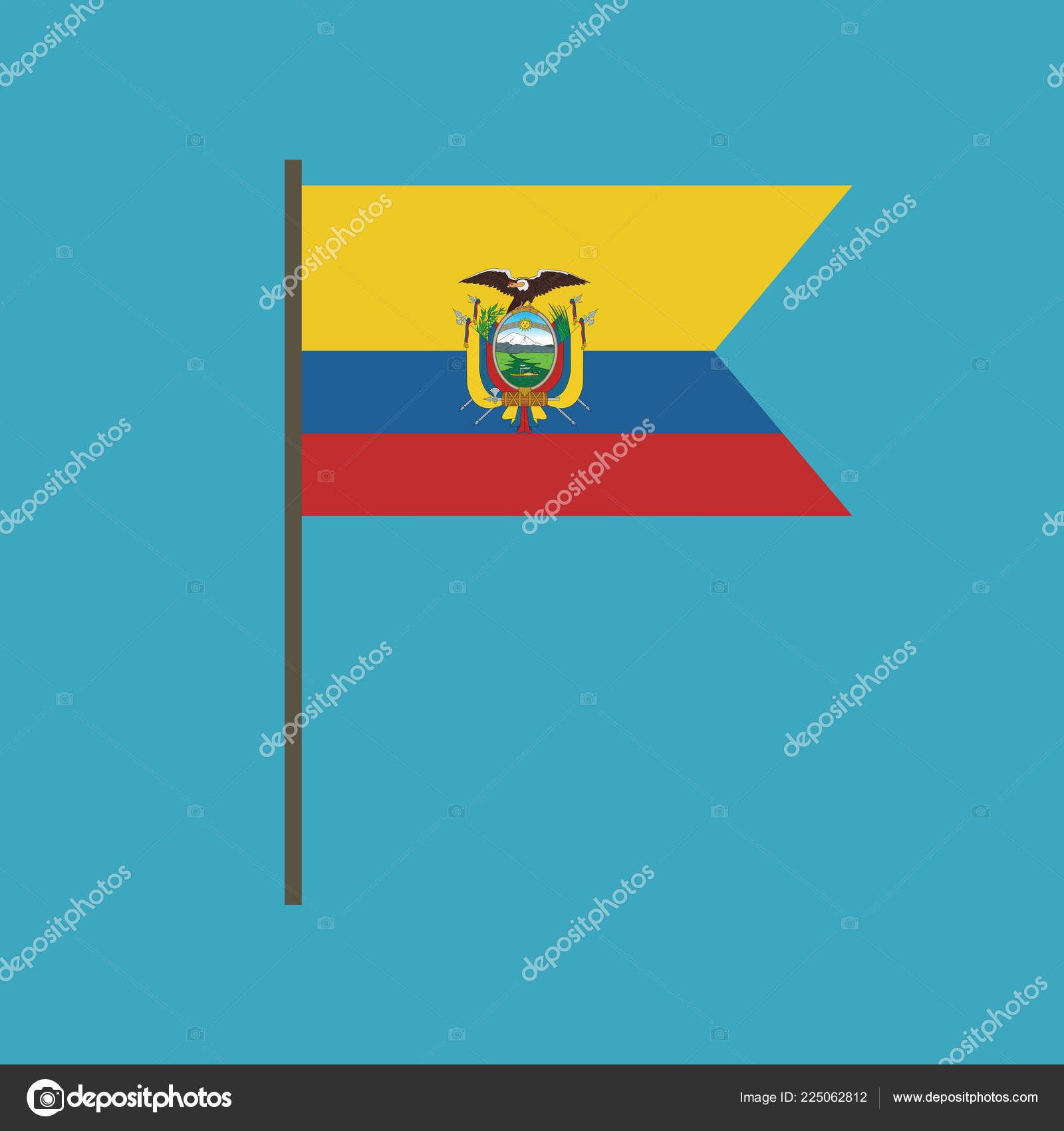 Concepto de bandera del ecuador