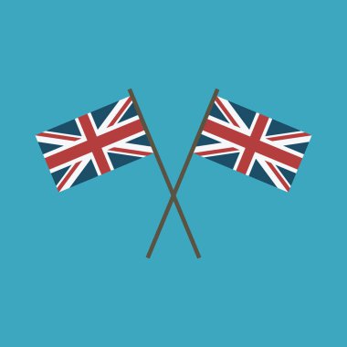 İngiltere bayrak simgesi düz tasarım. Bağımsızlık günü ya da ulusal gün tatil kavramı.