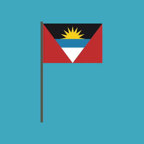 Antigua Und Barbuda Flaggensymbol Flachem Design Unabhängigkeitstag Oder Nationalfeiertag Konzept — Stockvektor