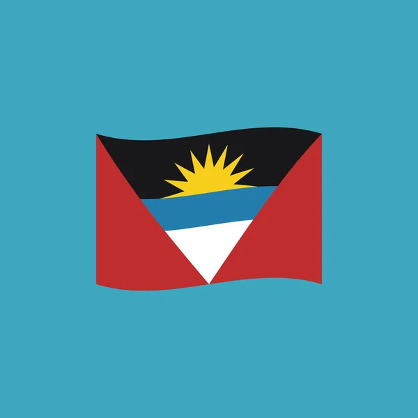 Antigua Barbuda Icono Bandera Diseño Plano Día Independencia Concepto Día — Vector de stock