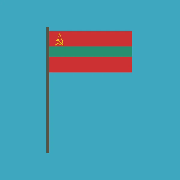 Bandera Transnistria Icono Diseño Plano Día Independencia Concepto Día Fiesta — Vector de stock