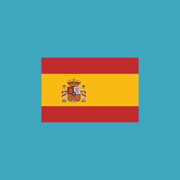 Иконка Флага Испании Плоском Дизайне День Независимости Праздничная Концепция Национального — стоковый вектор