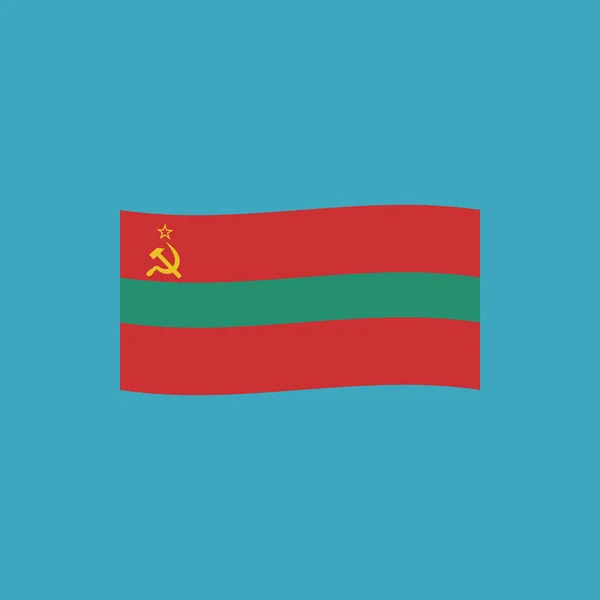 Bandera Transnistria Icono Diseño Plano Día Independencia Concepto Día Fiesta — Archivo Imágenes Vectoriales