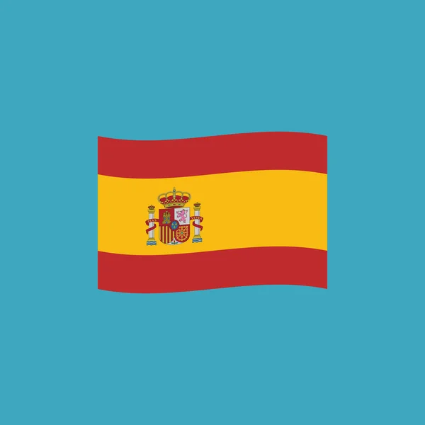 Ισπανία Εικονίδιο Σημαίας Επίπεδη Σχεδίαση Ημέρα Ανεξαρτησίας Εθνική Ημέρα Διακοπές — Διανυσματικό Αρχείο