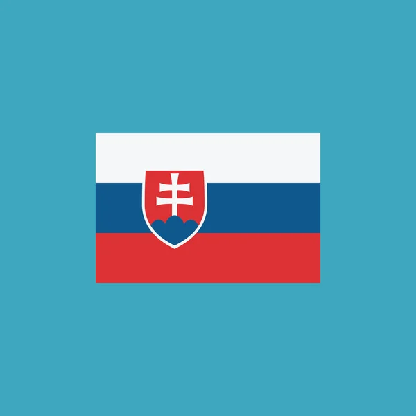 Slovakia Flag Icon Flat Design Independence Day National Day Holiday — Stock Vector