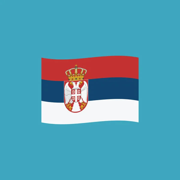 Icono Bandera Serbia Diseño Plano Día Independencia Concepto Día Fiesta — Archivo Imágenes Vectoriales