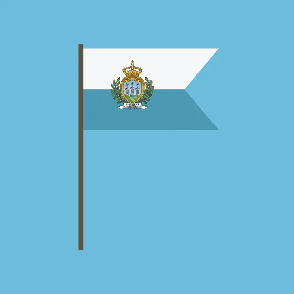 San Marino Vlagpictogram Platte Ontwerp Independence Day Nationale Dag Concept — Stockvector