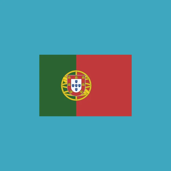 Португалія Значок Прапорця Плоский Дизайн День Незалежності Або Національний День — стоковий вектор