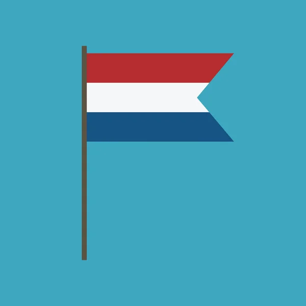 Nederland Vlagpictogram Platte Ontwerp Independence Day Nationale Dag Concept Vakantie — Stockvector