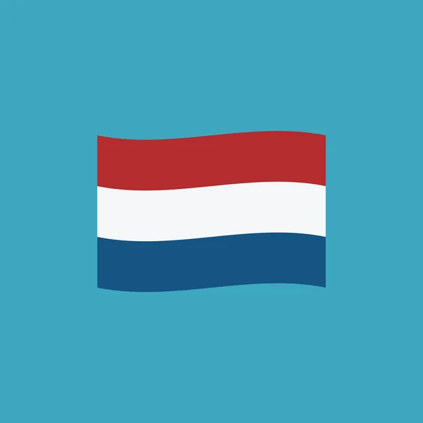 Nederland Vlagpictogram Platte Ontwerp Independence Day Nationale Dag Concept Vakantie — Stockvector